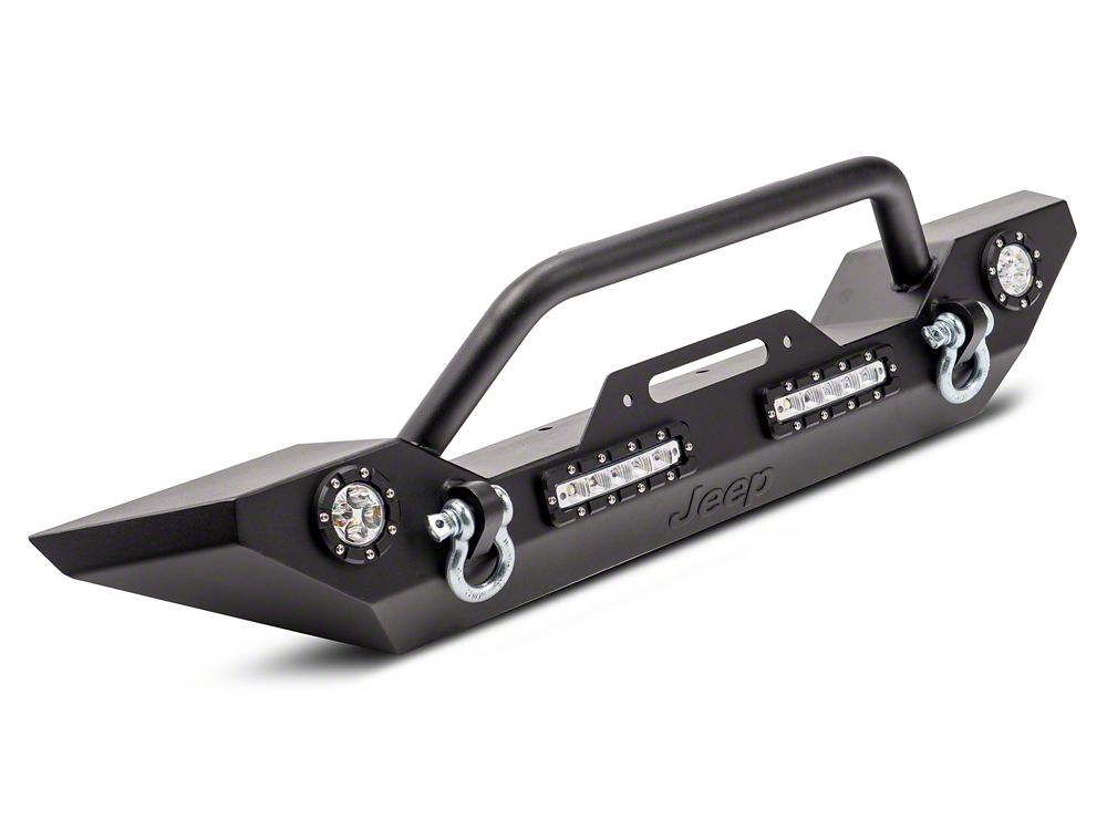 Jeep Licensed by RedRock Trail Force HD Front Bumper with LED Lights and Jeep Logo (20-25 Jeep Gladiator JT)