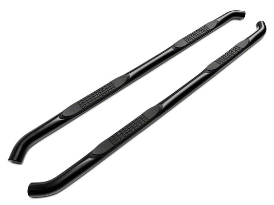 RedRock 3-Inch Round Side Step Bars; Semi-Gloss Black (20-25 Jeep Gladiator JT)
