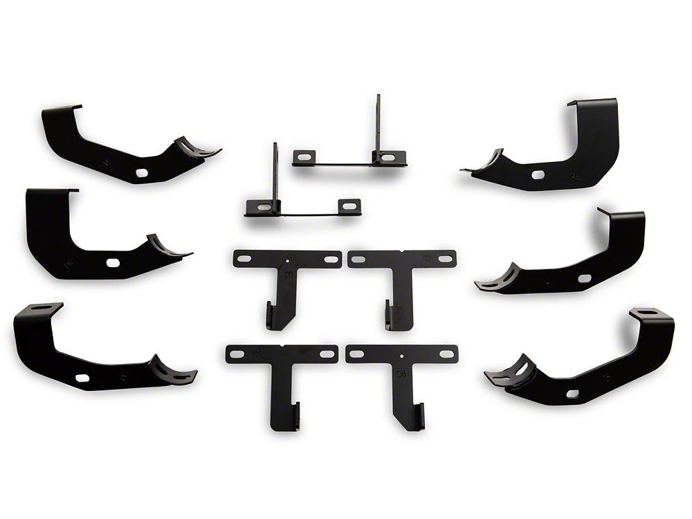 RedRock 3-Inch Round Side Step Bars; Semi-Gloss Black (20-25 Jeep Gladiator JT)