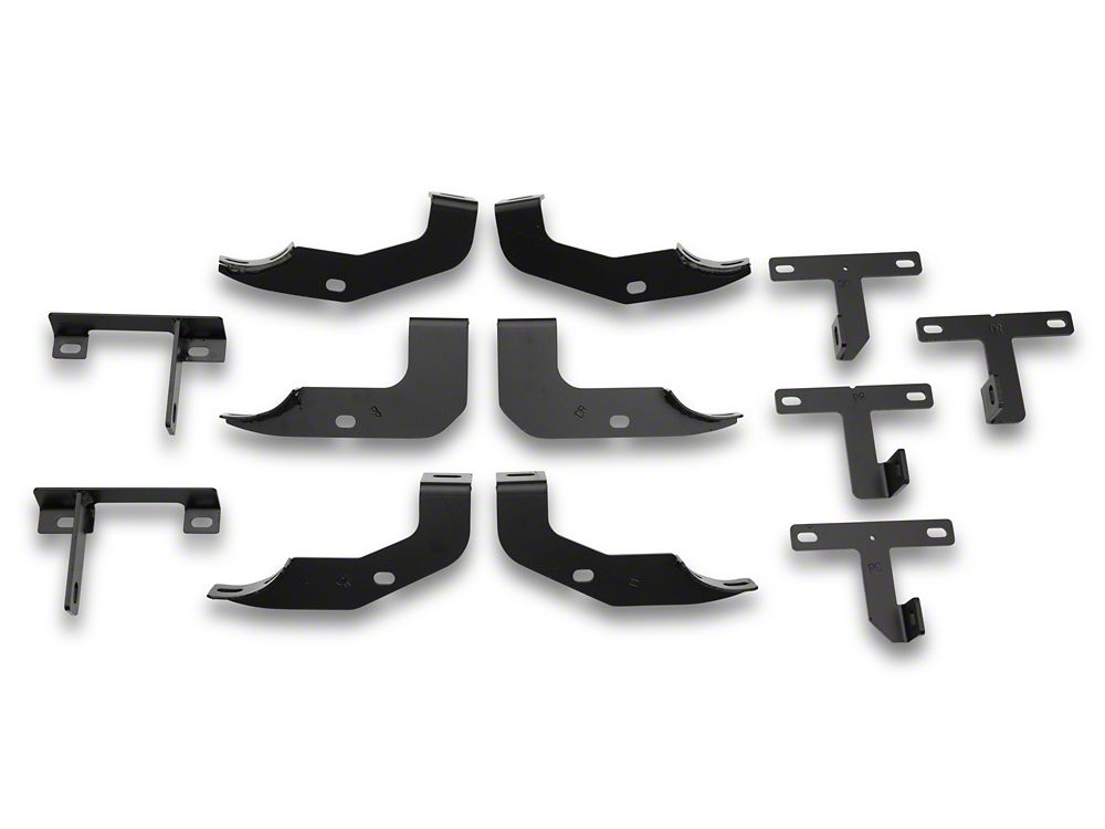 RedRock 3-Inch Round Side Step Bars; Textured Black (20-25 Jeep Gladiator JT)