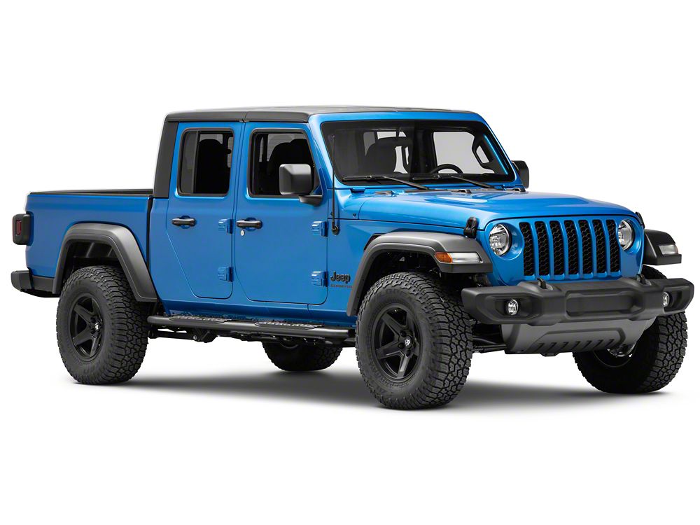 RedRock PNC Side Step Bars; Textured Black (20-25 Jeep Gladiator JT)