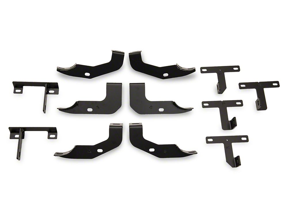 RedRock 4-Inch Oval Straight Side Step Bars; Textured Black (20-25 Jeep Gladiator JT)