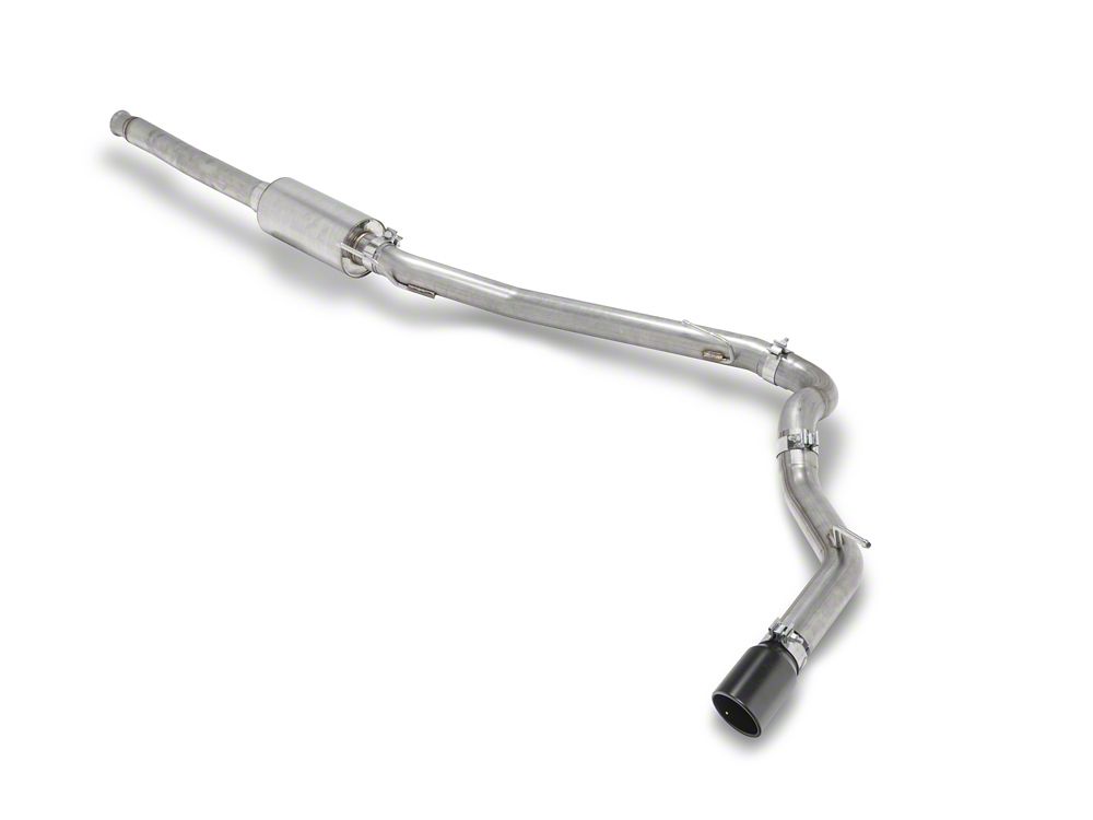 RedRock Single Exhaust System with Black Tip; Side Exit (20-25 3.6L Jeep Gladiator JT)