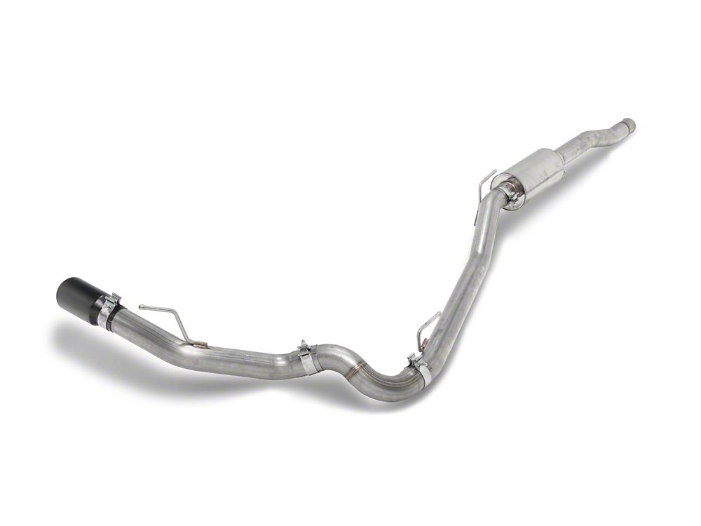 RedRock Single Exhaust System with Black Tip; Side Exit (20-25 3.6L Jeep Gladiator JT)