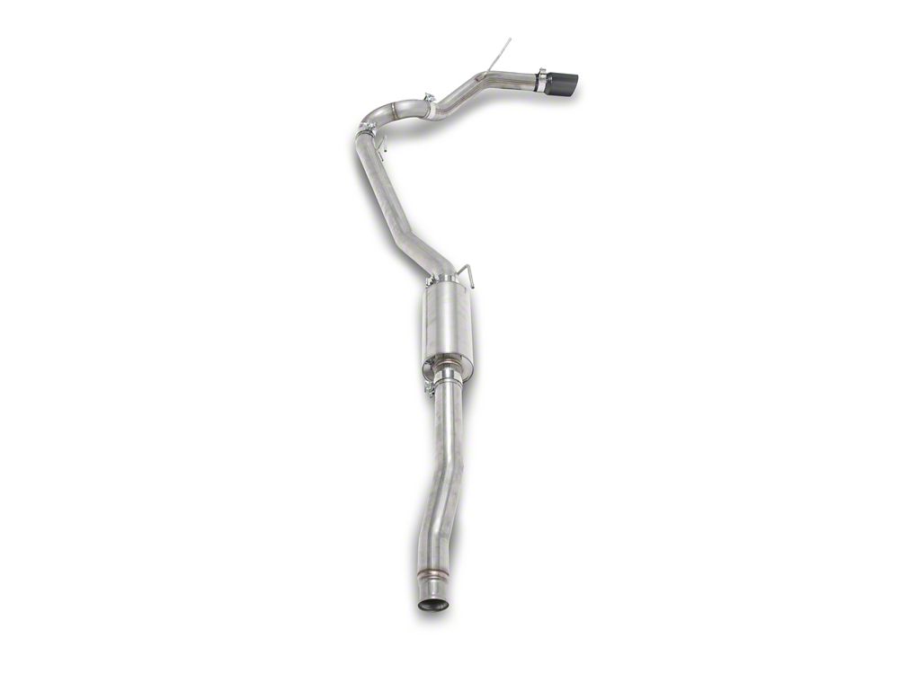 RedRock Single Exhaust System with Black Tip; Side Exit (20-25 3.6L Jeep Gladiator JT)