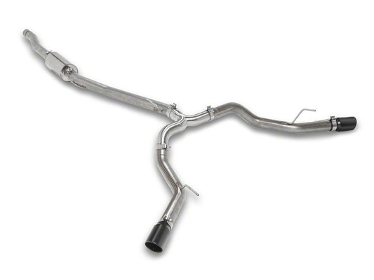 RedRock Dual Exhaust System with Black Tips; Side Exit (20-25 3.6L Jeep Gladiator JT)