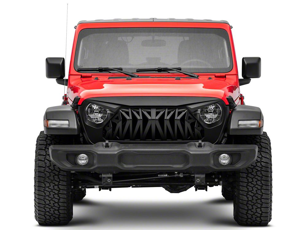 RedRock Deep Woods Grille; Matte Black (20-25 Jeep Gladiator JT w/o TrailCam)