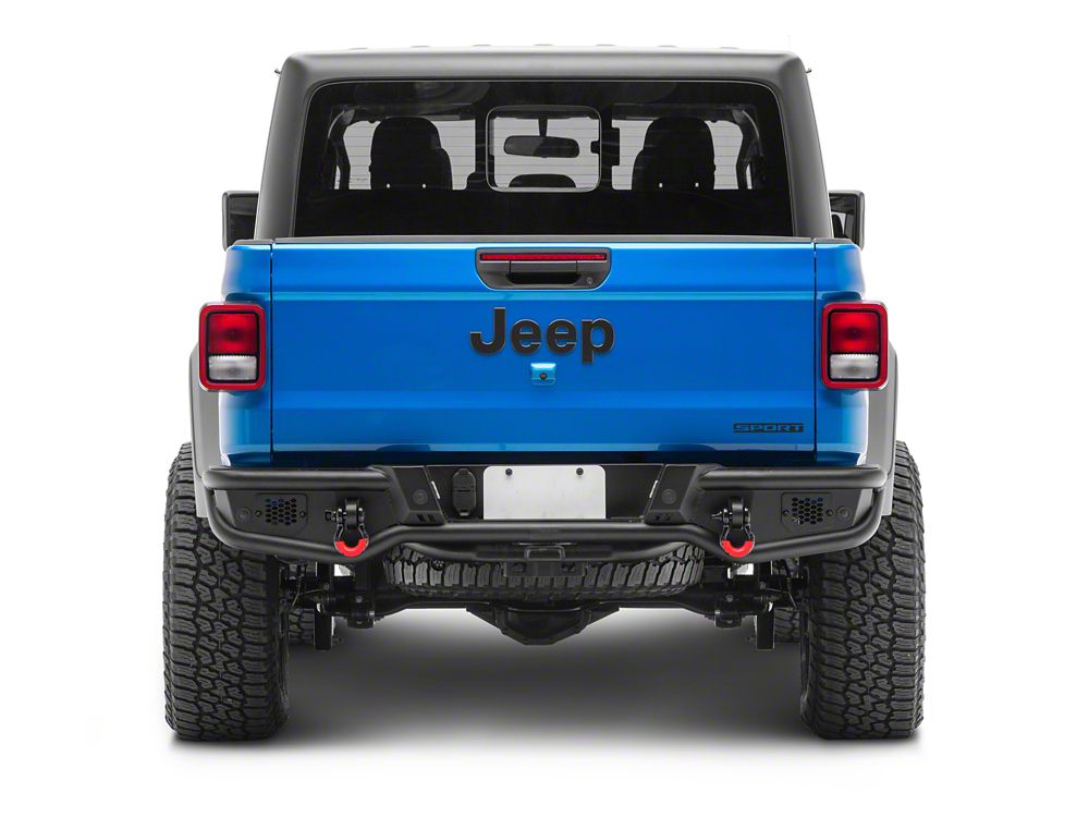 Jeep Licensed by RedRock HD Tubular Rear Bumper with Jeep Logo (20-25 Jeep Gladiator JT)