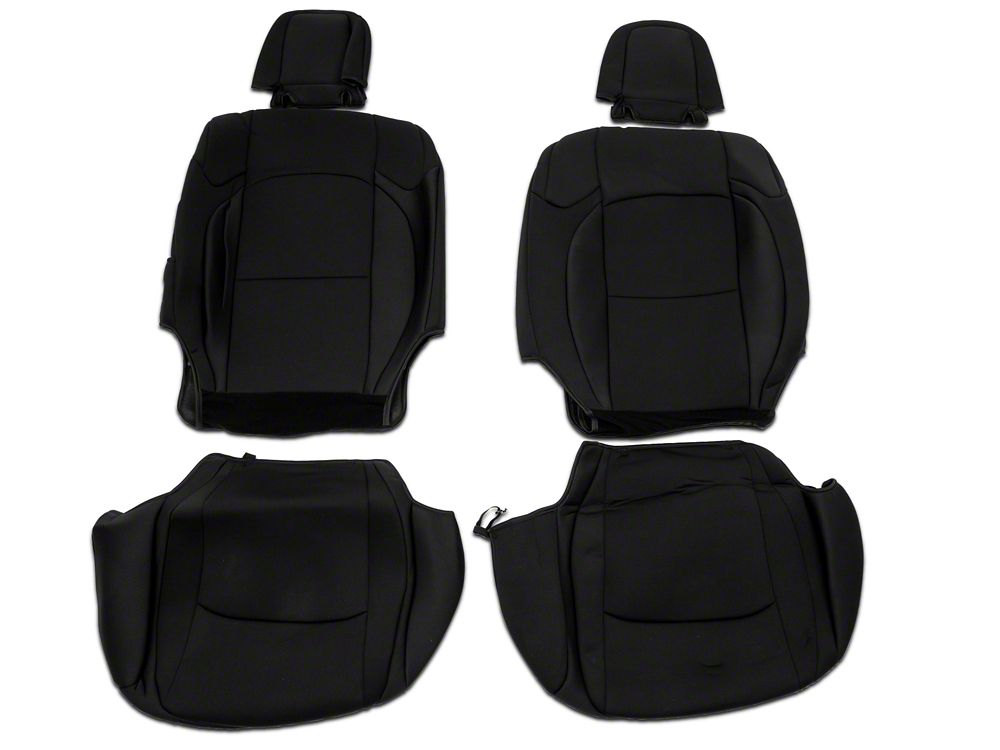 RedRock Custom Fit Front and Rear Seat Covers; Black (20-25 Jeep Gladiator JT)