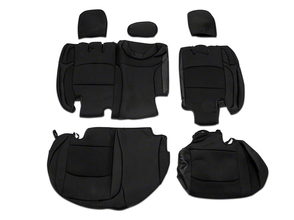 RedRock Custom Fit Front and Rear Seat Covers; Black (20-25 Jeep Gladiator JT)