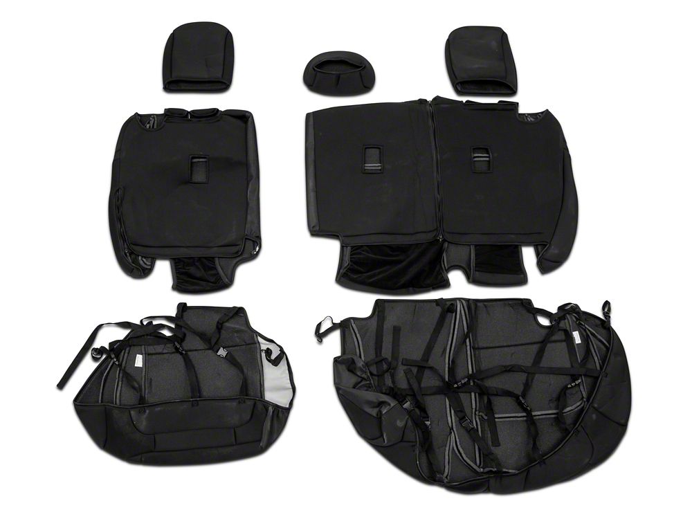 RedRock Custom Fit Front and Rear Seat Covers; Black (20-25 Jeep Gladiator JT)