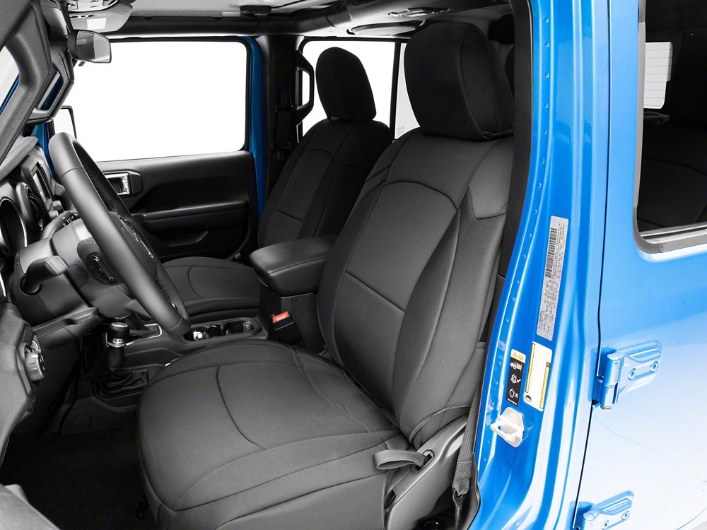RedRock Custom Fit Front and Rear Seat Covers; Black (20-25 Jeep Gladiator JT)