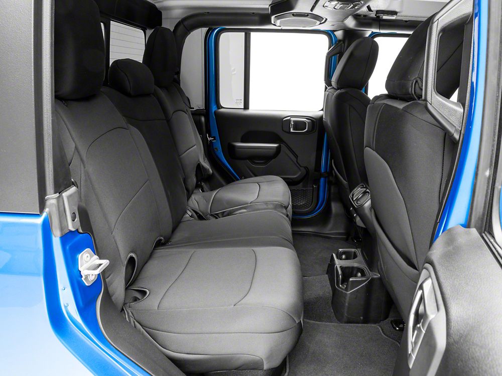 RedRock Custom Fit Front and Rear Seat Covers; Black (20-25 Jeep Gladiator JT)
