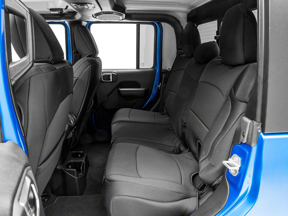 RedRock Custom Fit Front and Rear Seat Covers; Black (20-25 Jeep Gladiator JT)