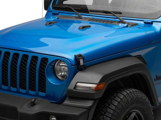 RedRock Billet Hood Catch Kit; Star (20-25 Jeep Gladiator JT)