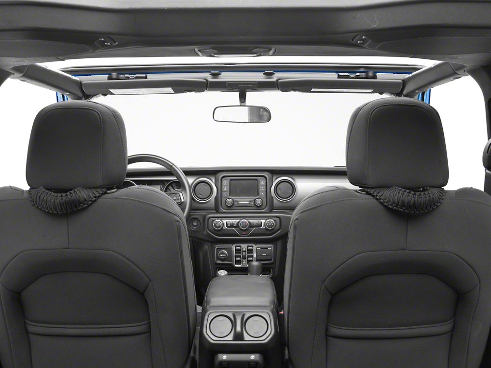 RedRock Headrest Grab Handles; Black (20-25 Jeep Gladiator JT)