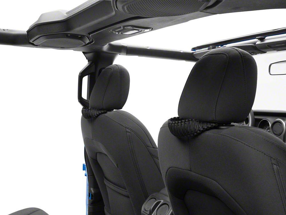 RedRock Headrest Grab Handles; Black (20-25 Jeep Gladiator JT)