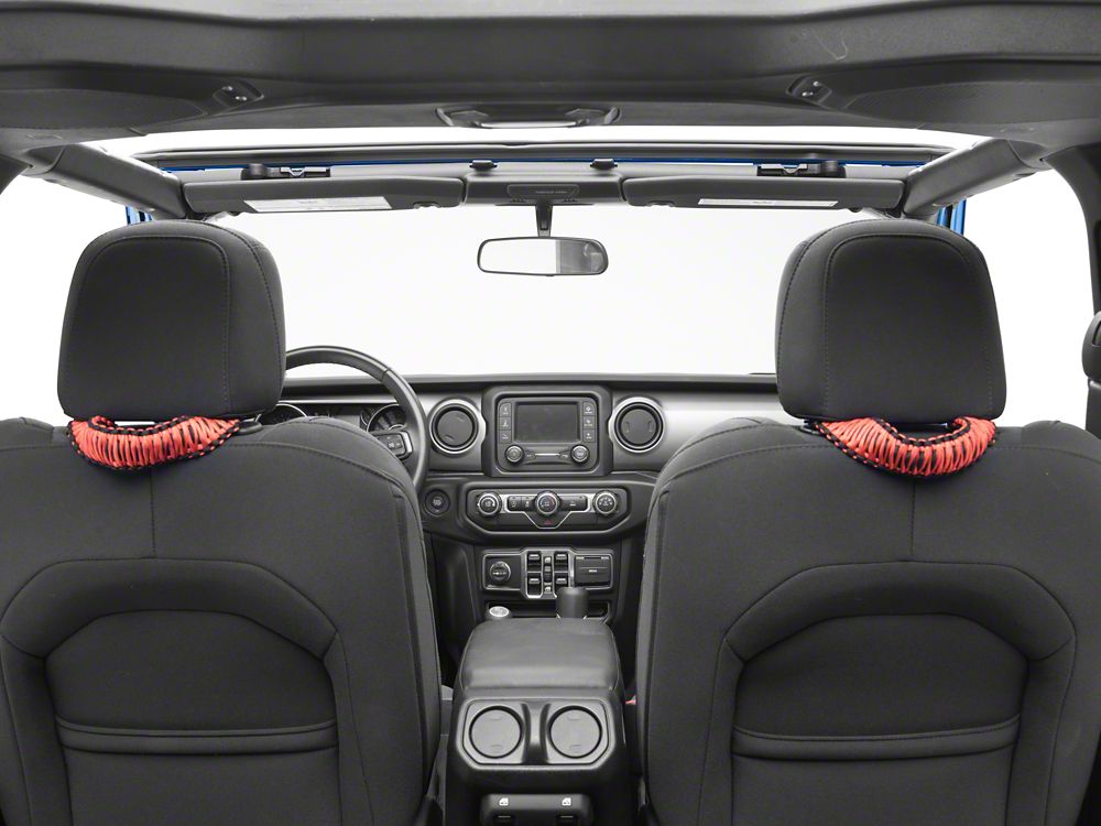 RedRock Headrest Grab Handles; Red (20-25 Jeep Gladiator JT)