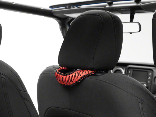 RedRock Headrest Grab Handles; Red (20-25 Jeep Gladiator JT)