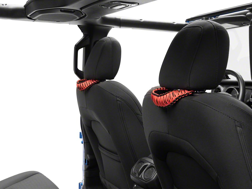RedRock Headrest Grab Handles; Red (20-25 Jeep Gladiator JT)