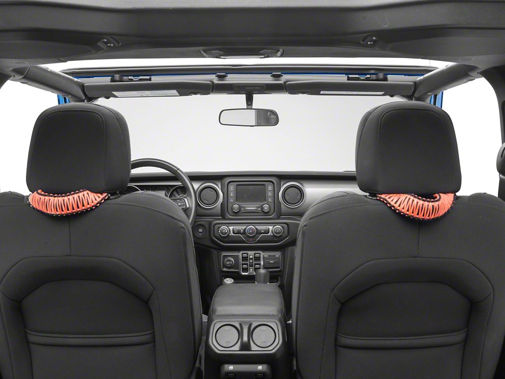 RedRock Headrest Grab Handles; Orange (20-25 Jeep Gladiator JT)