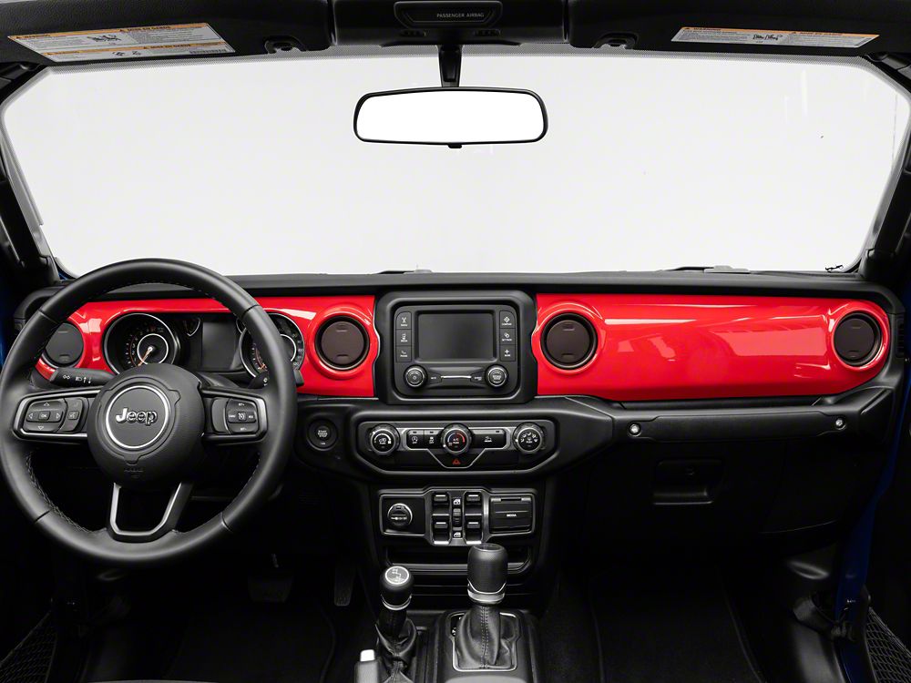 RedRock Dash Panel Overlay; Red (20-23 Jeep Gladiator JT)