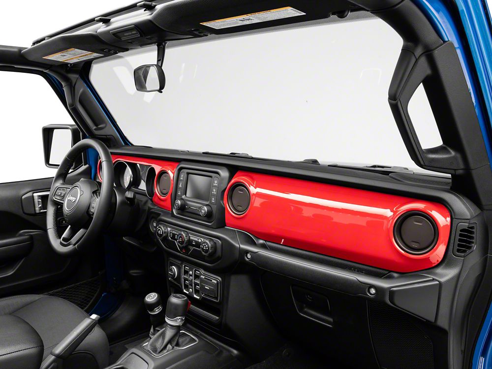 RedRock Dash Panel Overlay; Red (20-23 Jeep Gladiator JT)