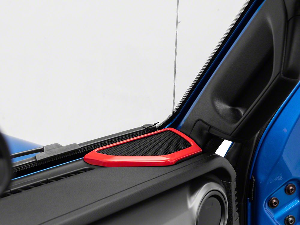 RedRock Door Speaker Trim; Red (20-25 Jeep Gladiator JT)