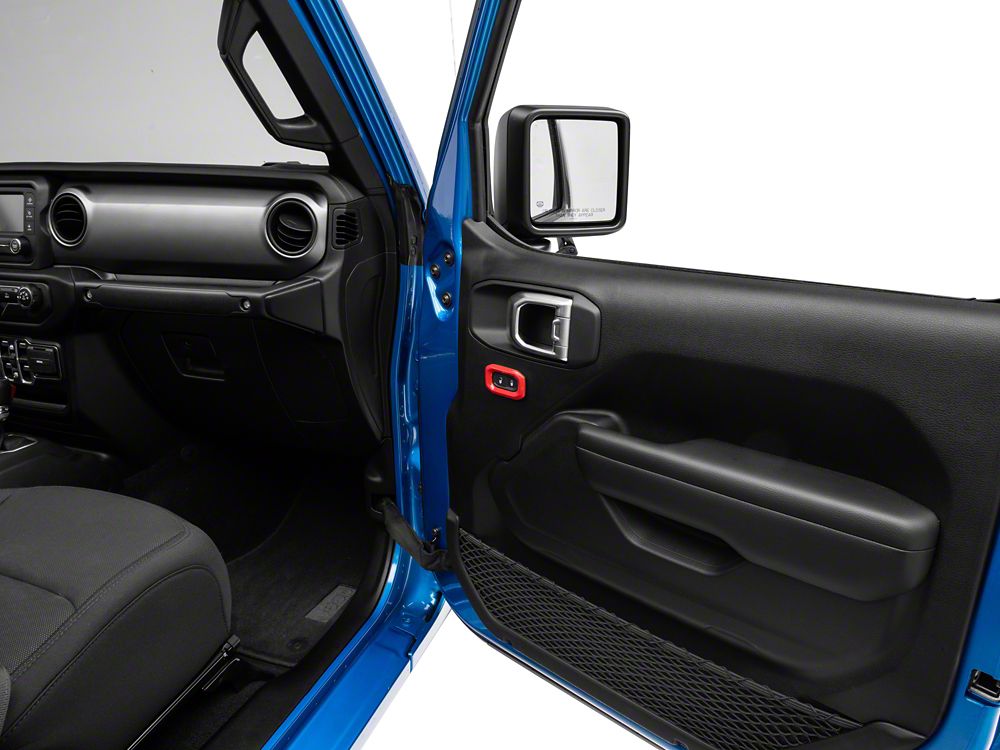 RedRock Door Lock Trim Bezels; Red (20-25 Jeep Gladiator JT)