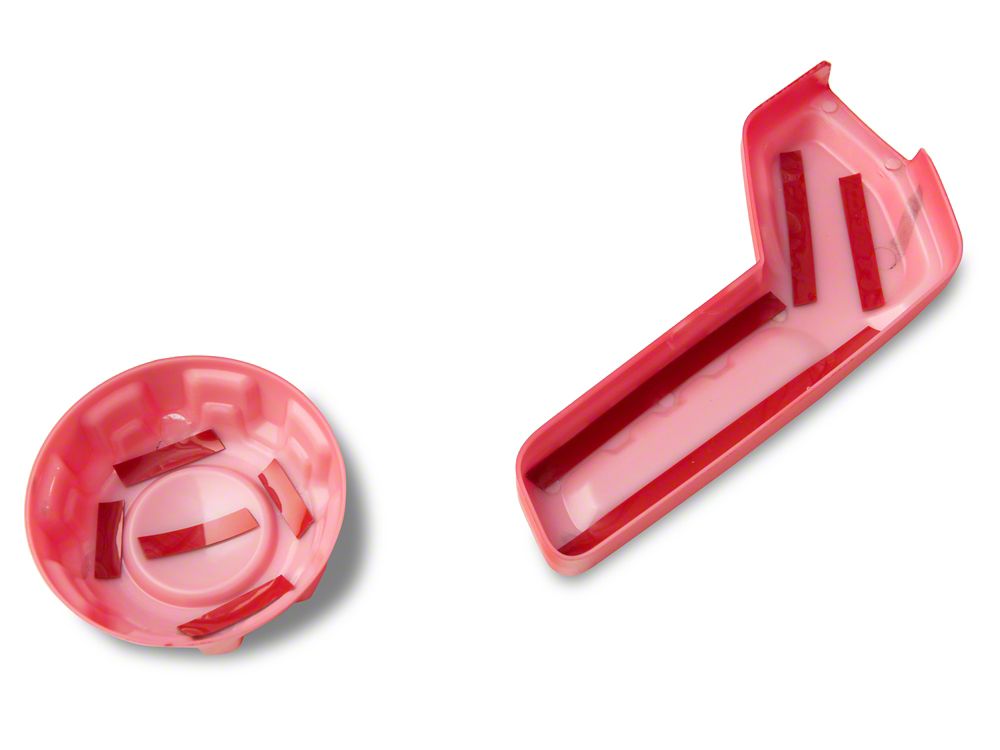 RedRock Driver Side Seat Height and Lumbar Adjustment Covers; Red (20-25 Jeep Gladiator JT)
