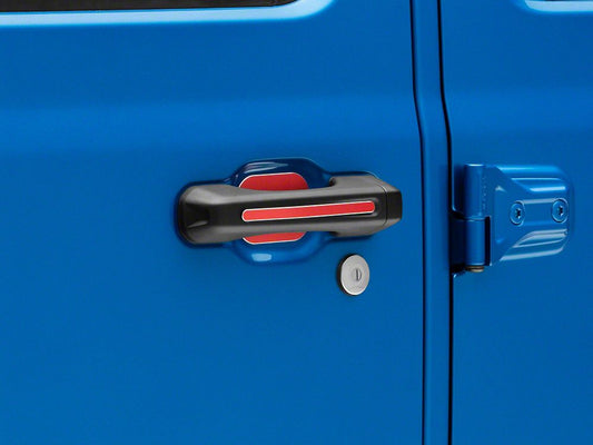 RedRock Door Handle Inserts; Red (20-25 Jeep Gladiator JT)