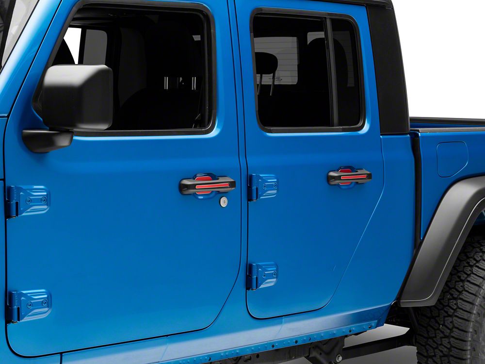 RedRock Door Handle Inserts; Red (20-25 Jeep Gladiator JT)