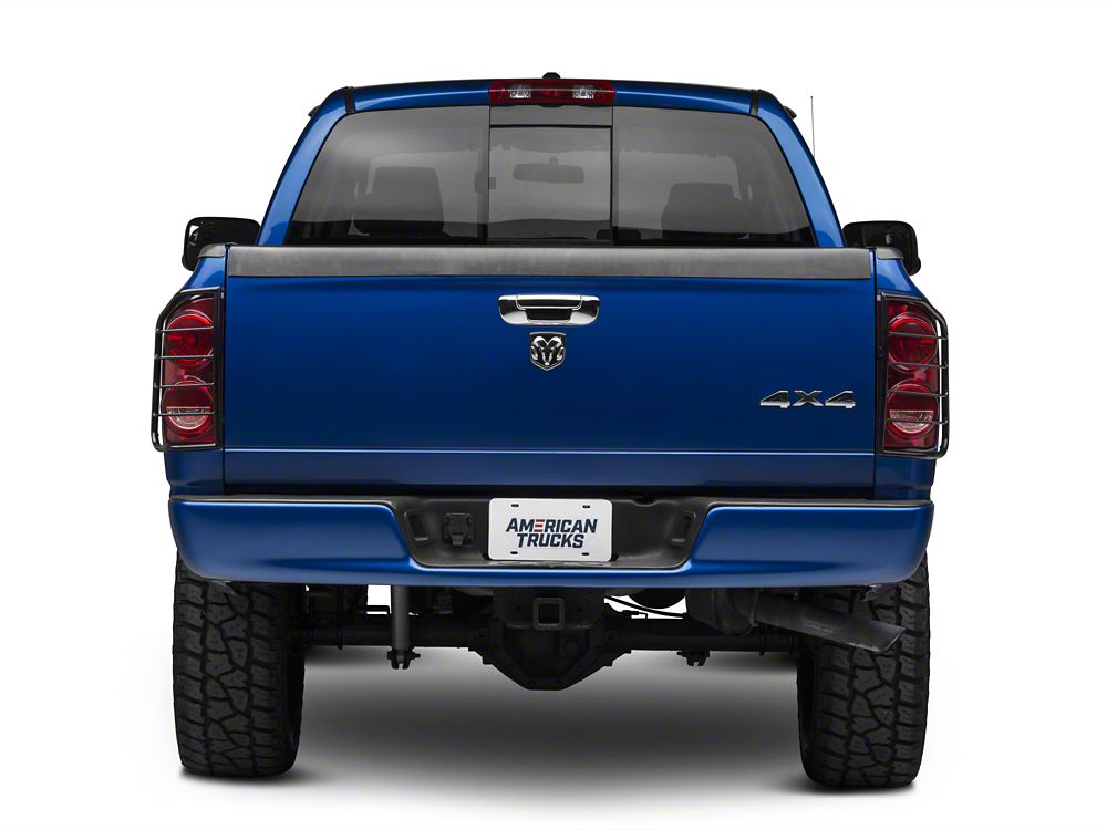 RedRock Tail Light Guards; Black (02-08 RAM 1500)