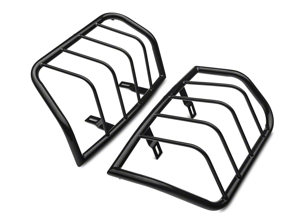 RedRock Tail Light Guards; Black (02-08 RAM 1500)