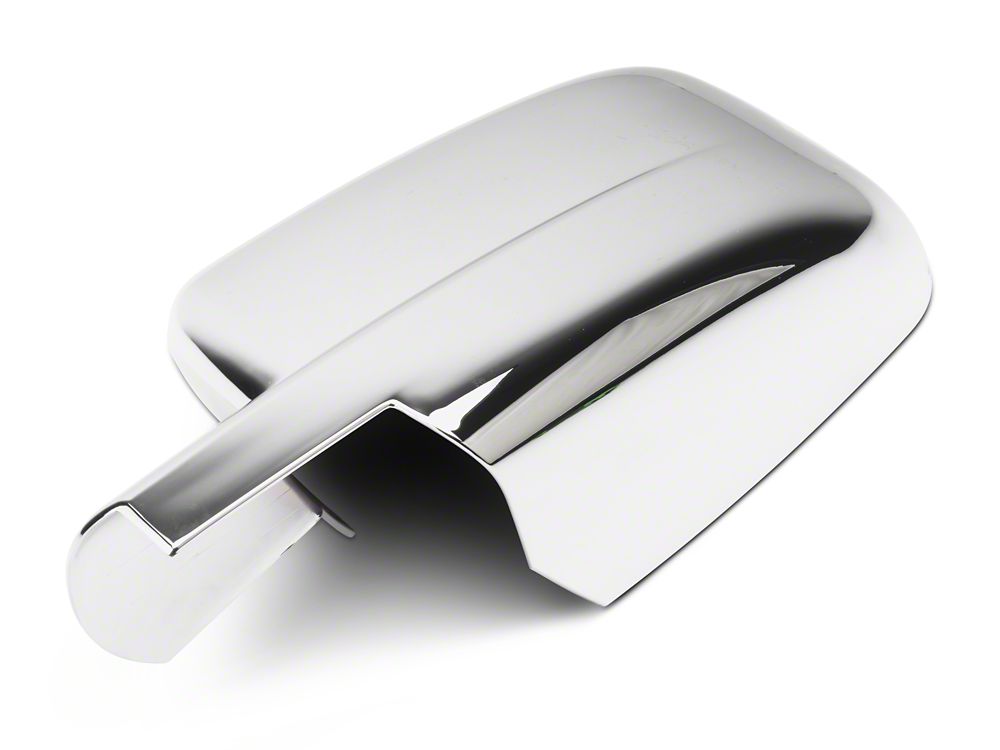 RedRock Mirror Covers without Turn Signal Light Cutout; Chrome (09-18 RAM 1500)
