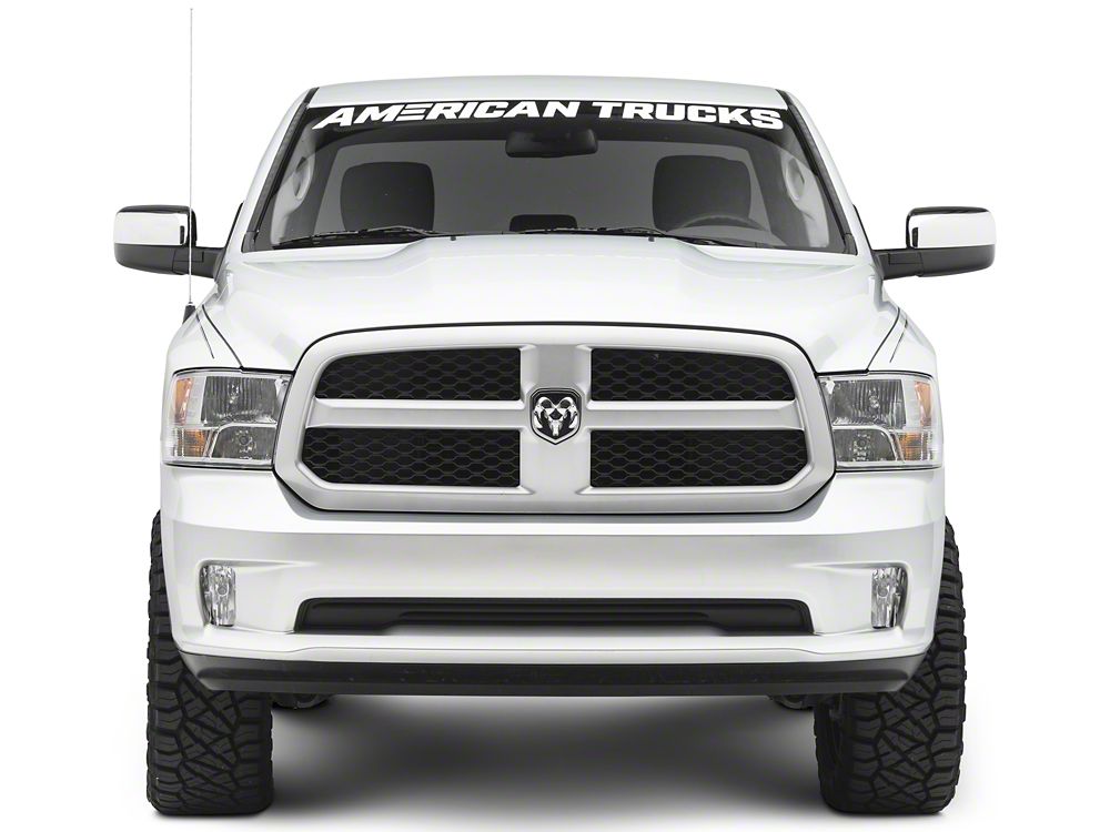 RedRock Top Half Mirror Covers without Turn Signal Light Cutout; Chrome (09-18 RAM 1500)