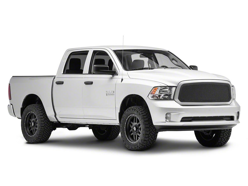 RedRock Wire Mesh Upper Grille Insert; Black (13-18 RAM 1500, Excluding Rebel)