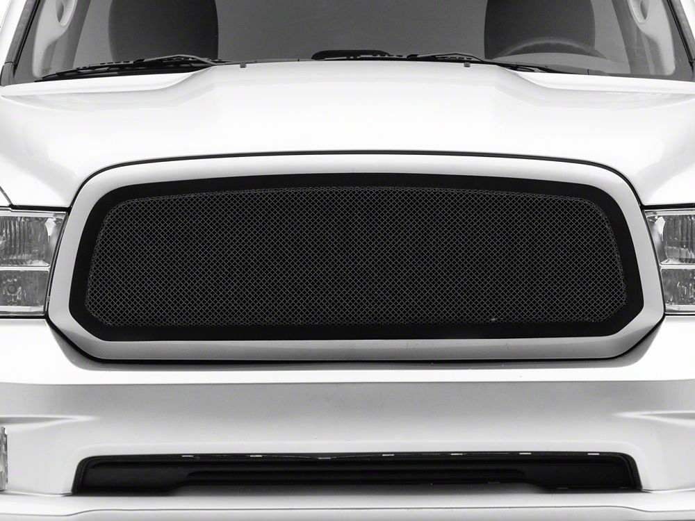 RedRock Wire Mesh Upper Grille Insert; Black (13-18 RAM 1500, Excluding Rebel)
