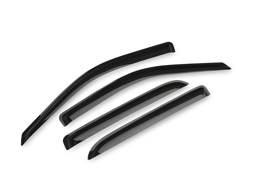 RedRock Window Deflectors; Front and Rear; Smoked (09-18 RAM 1500 Crew Cab)