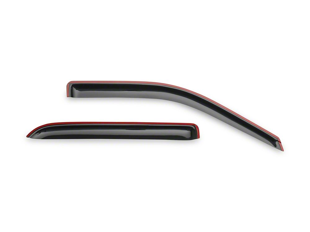 RedRock Window Deflectors; Front and Rear; Smoked (09-18 RAM 1500 Crew Cab)