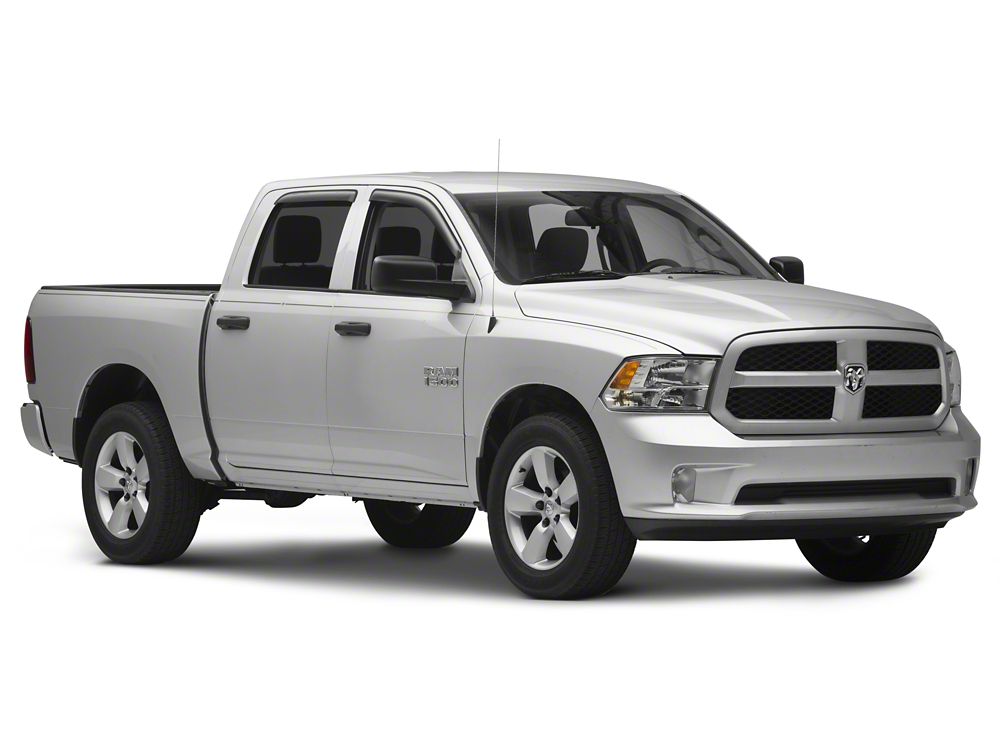 RedRock Window Deflectors; Front and Rear; Smoked (09-18 RAM 1500 Crew Cab)