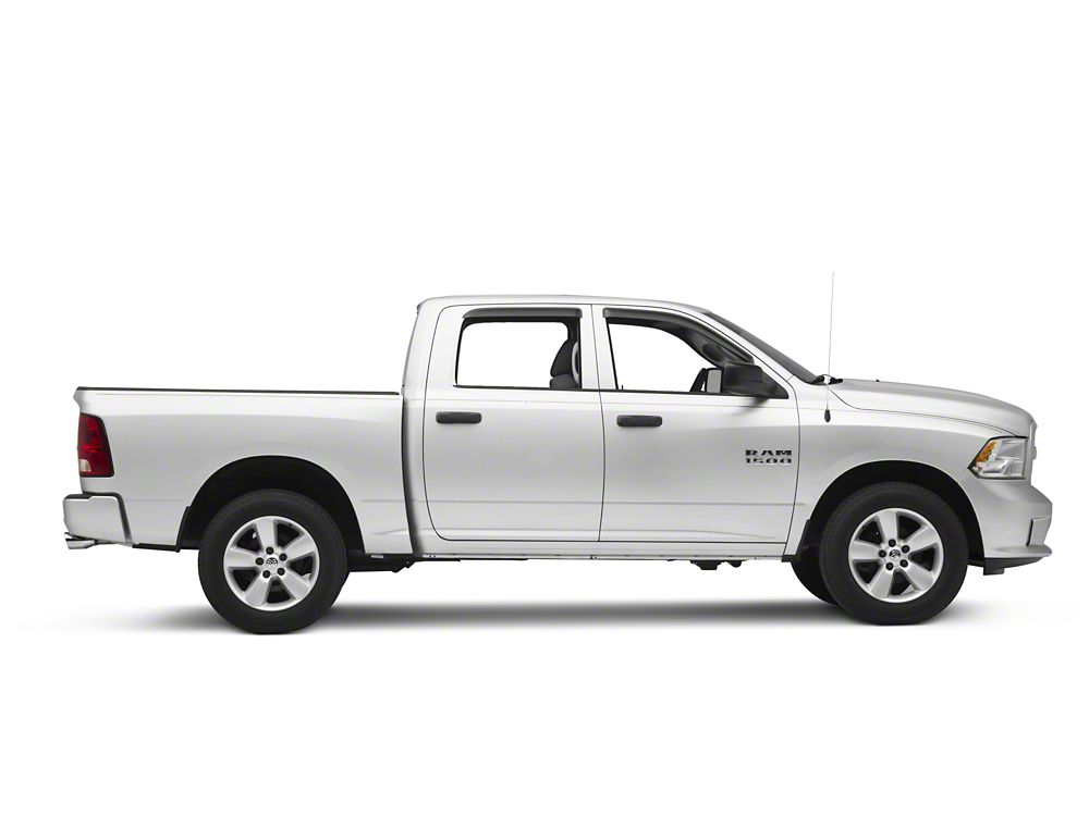 RedRock Window Deflectors; Front and Rear; Smoked (09-18 RAM 1500 Crew Cab)