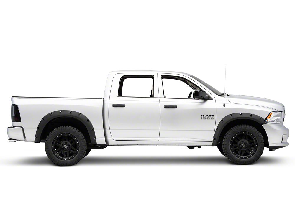 RedRock Pocket Style Fender Flares; Textured Black (09-18 RAM 1500, Excluding Rebel)