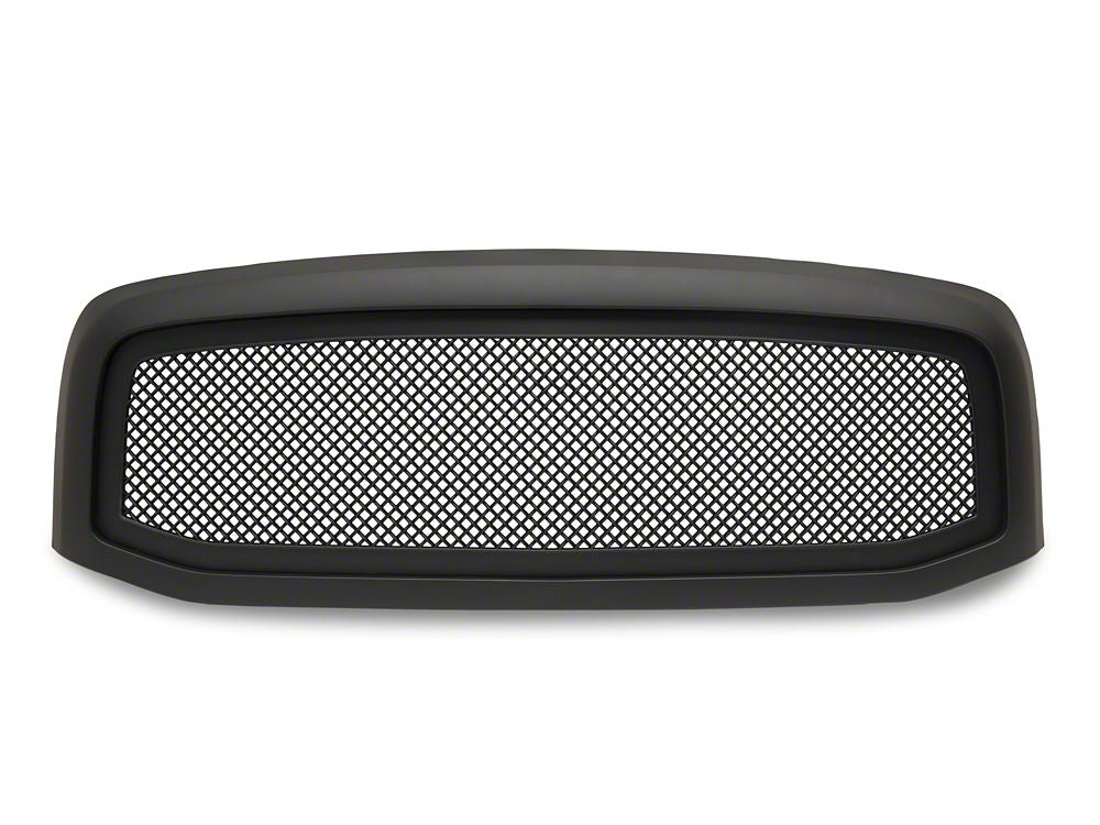RedRock Mesh Upper Replacement Grille; Matte Black (06-08 RAM 1500)