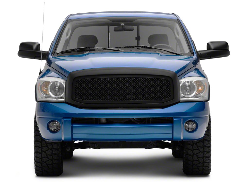 RedRock Mesh Upper Replacement Grille; Matte Black (06-08 RAM 1500)