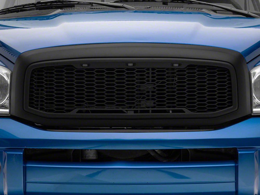 RedRock Baja Upper Replacement Grille; Matte Black (06-08 RAM 1500)