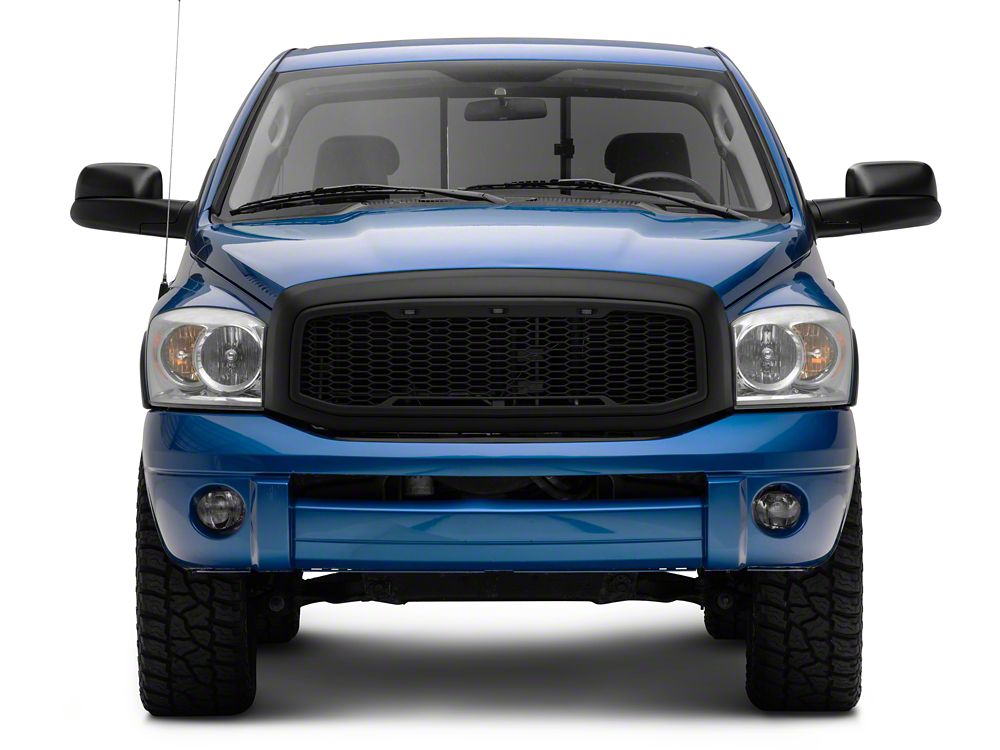RedRock Baja Upper Replacement Grille; Matte Black (06-08 RAM 1500)