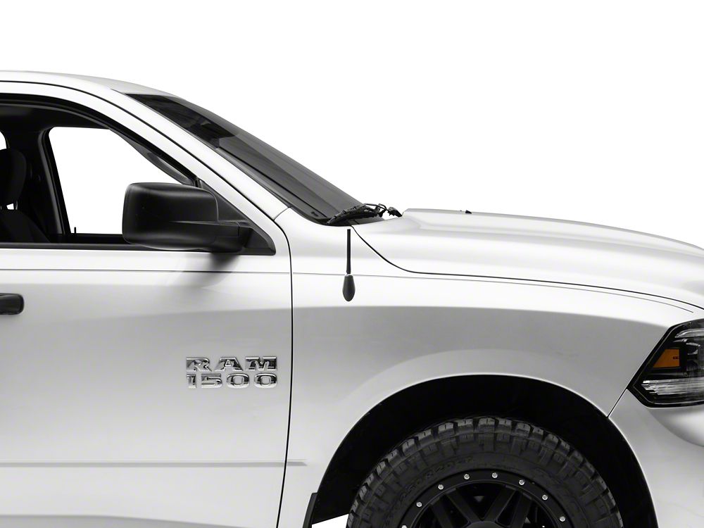 RedRock Short Billet Black Antenna; 5-Inch (94-25 RAM 1500)