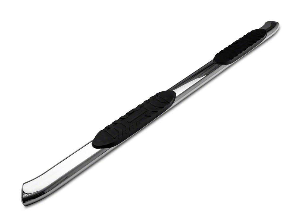 RedRock 5-Inch Oval Bent End Side Step Bars; Stainless Steel (19-25 RAM 1500 Crew Cab)