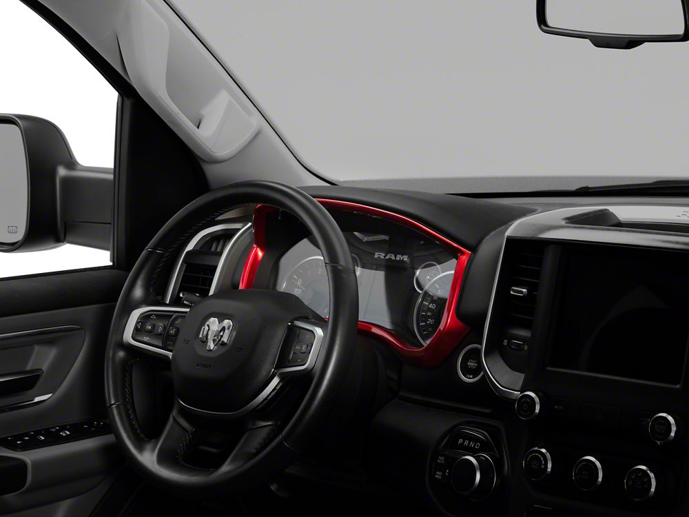 RedRock Gauge Cluster Trim; Red (19-25 RAM 1500)